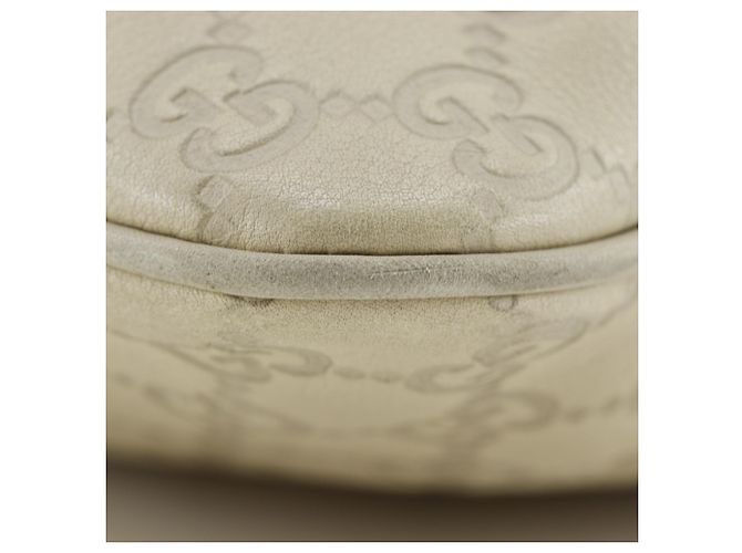 Borsa Tote in pelle off-white Gucci Bianco sporco - vista 5