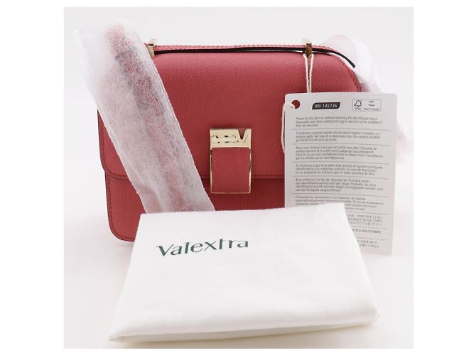 Borsa a tracolla Valextra Noro in pelle piccola Rosa - vista 13