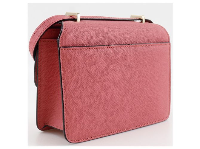 Borsa a tracolla Valextra Noro in pelle piccola Rosa - vista 3