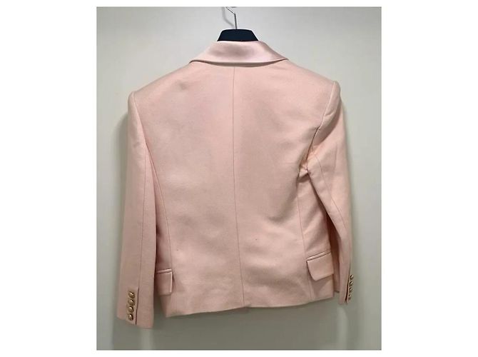 Balmain Blazer entallado de algodón y seda rosa claro - vista 2