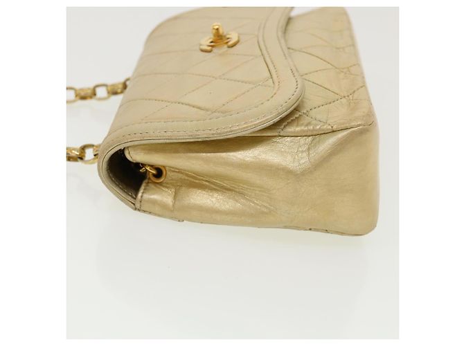 Chanel Vintage CC Chain Flap Quilted Lambskin Mini D'oro - vista 3