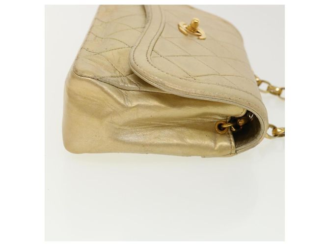 Chanel Vintage CC Chain Flap Quilted Lambskin Mini D'oro - vista 4