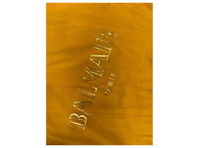 Top de tirantes Balmain Paris de algodón - Amarillo Mostaza - vista 3