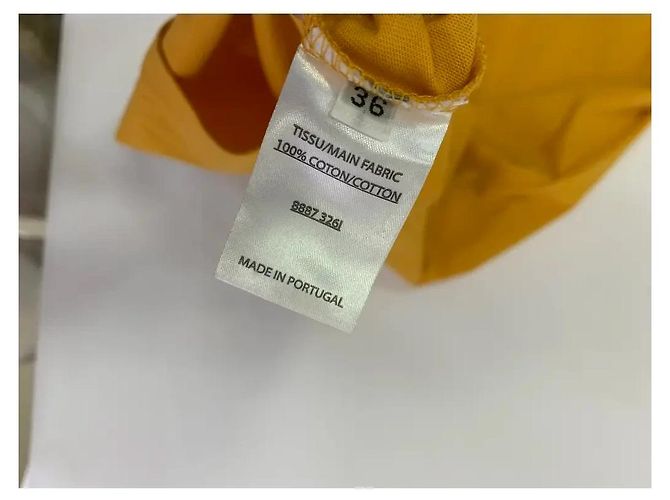 Top de tirantes Balmain Paris de algodón - Amarillo Mostaza - vista 5