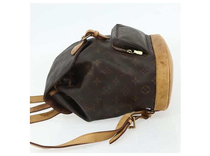 Louis Vuitton Vintage Montsouris Monogram Canvas MM Marron - vue 3