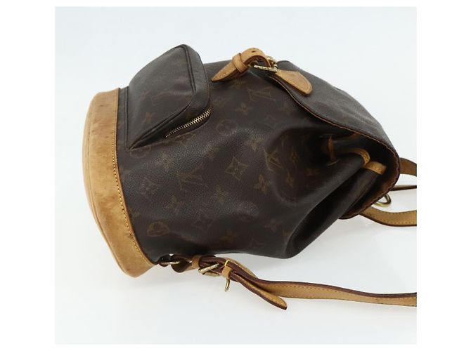 Louis Vuitton Vintage Montsouris Monogram Canvas MM Marron - vue 4