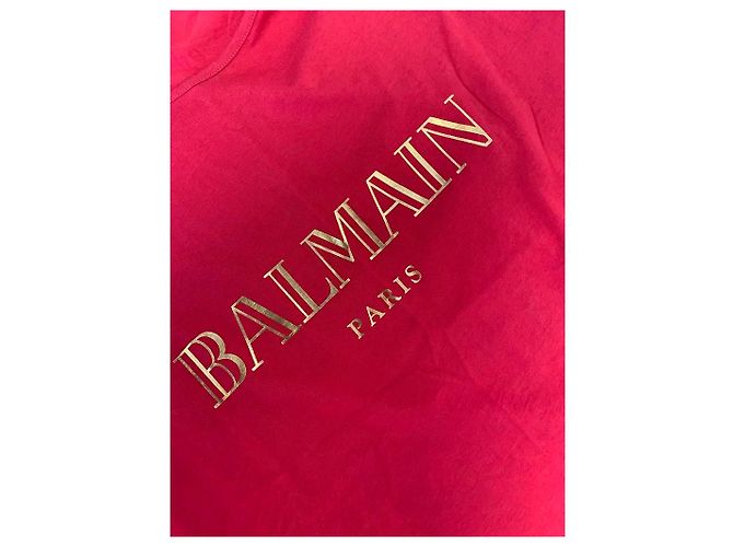 Canotta Balmain Paris Logo in Cotone - Rosa - vista 2