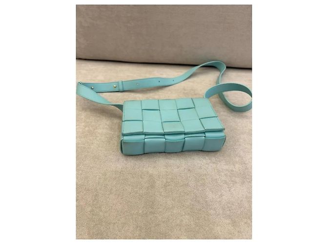 Bottega Veneta Small Cassette Tasche in Celadon Blau - Ansicht 6