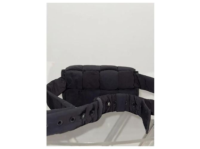 Bottega Veneta Borsa Cassette in Nylon Nero - vista 2