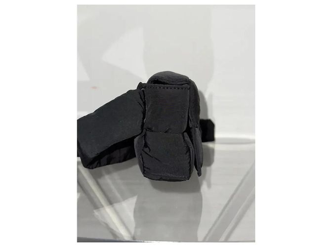 Bottega Veneta Borsa Cassette in Nylon Nero - vista 4