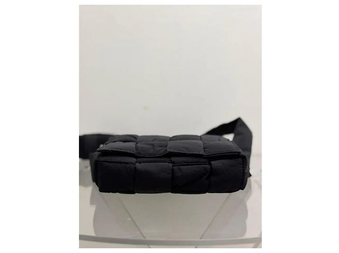 Bottega Veneta Borsa Cassette in Nylon Nero - vista 5