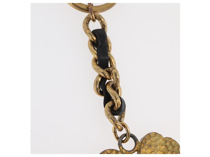 CHANEL COCO Schlüsselanhänger Charm aus Metall Gold CC Auth bs34873 Golden - Ansicht 4