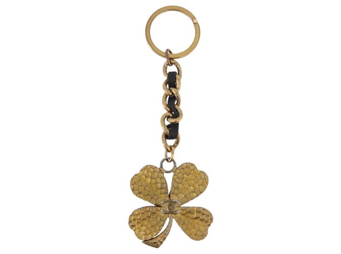 CHANEL COCO Schlüsselanhänger Charm aus Metall Gold CC Auth bs34873 Golden - Ansicht 6