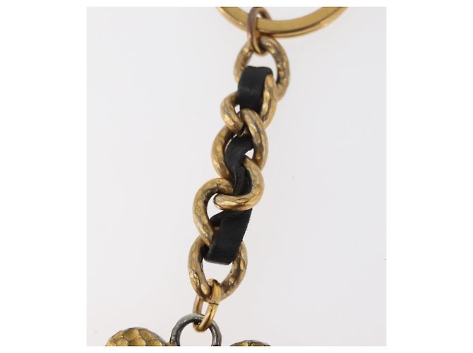 CHANEL COCO Schlüsselanhänger Charm aus Metall Gold CC Auth bs34873 Golden - Ansicht 8