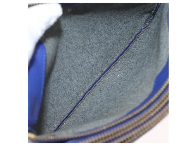 Céline Borsa a tracolla CELINE Trio in pelle blu oro Aut 177022 D'oro - vista 11