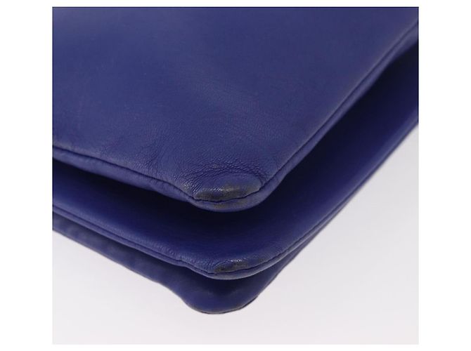 Céline Borsa a tracolla CELINE Trio in pelle blu oro Aut 177022 D'oro - vista 15