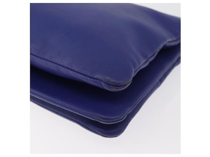Céline Borsa a tracolla CELINE Trio in pelle blu oro Aut 177022 D'oro - vista 16