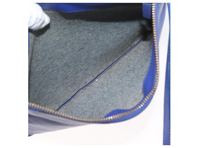 Céline Borsa a tracolla CELINE Trio in pelle blu oro Aut 177022 D'oro - vista 22