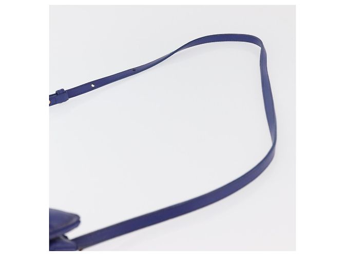 Céline Borsa a tracolla CELINE Trio in pelle blu oro Aut 177022 D'oro - vista 8