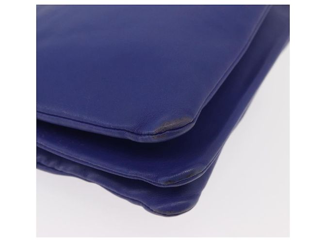 Céline Borsa a tracolla CELINE Trio in pelle blu oro Aut 177022 D'oro - vista 9