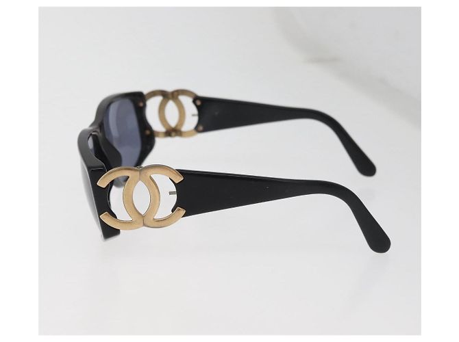 Occhiali da sole CHANEL in plastica Nero CC Auth BA12482 - vista 7