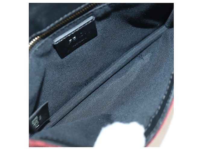 FENDI Zucca Canvas Baguette Slim Schultertasche Rot Gold Authentisch 177965A Golden - Ansicht 11