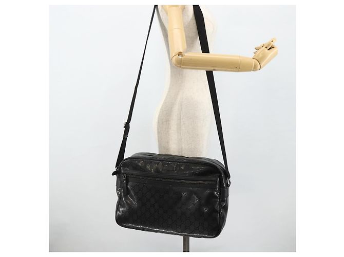 Borsa a Spalla GUCCI GG implementation PVC Nero Argento 211107 Auth fm5312A - vista 24