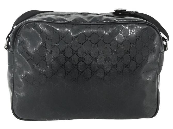 Borsa a Spalla GUCCI GG implementation PVC Nero Argento 211107 Auth fm5312A - vista 3