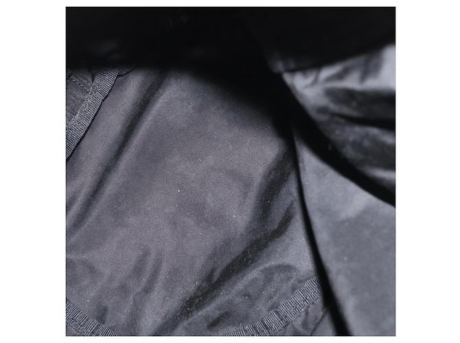Borsa PRADA Borsa a tracolla Nylon Nero Argento Autentica fm5344 - vista 11