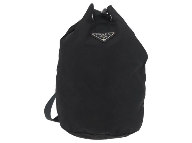 Borsa PRADA Borsa a tracolla Nylon Nero Argento Autentica fm5344 - vista 13