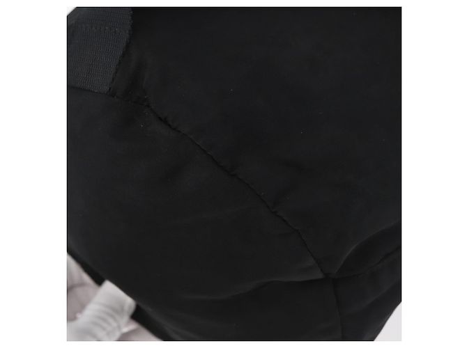 Borsa PRADA Borsa a tracolla Nylon Nero Argento Autentica fm5344 - vista 17