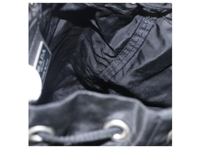 Borsa PRADA Borsa a tracolla Nylon Nero Argento Autentica fm5344 - vista 19