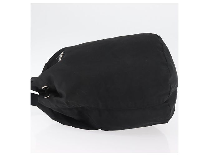 Borsa PRADA Borsa a tracolla Nylon Nero Argento Autentica fm5344 - vista 4