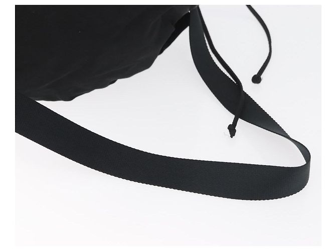 Borsa PRADA Borsa a tracolla Nylon Nero Argento Autentica fm5344 - vista 7