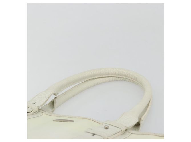 Bolso Tote Salvatore Ferragamo Nylon Blanco Plata Auténtico bs34557 - vista 14