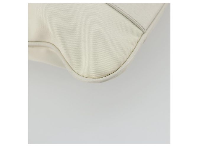 Bolso Tote Salvatore Ferragamo Nylon Blanco Plata Auténtico bs34557 - vista 17