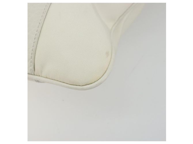 Bolso Tote Salvatore Ferragamo Nylon Blanco Plata Auténtico bs34557 - vista 8