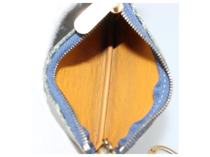 LOUIS VUITTON Pochette Cles Monogram Denim Blu M95343 LV Auth 178632A - vista 10