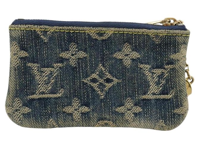 LOUIS VUITTON Pochette Cles Monogram Denim Blu M95343 LV Auth 178632A - vista 2