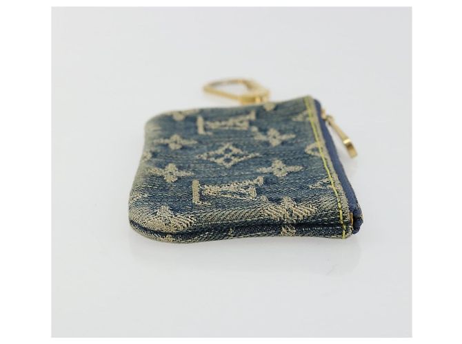 LOUIS VUITTON Pochette Cles Monogram Denim Blu M95343 LV Auth 178632A - vista 3