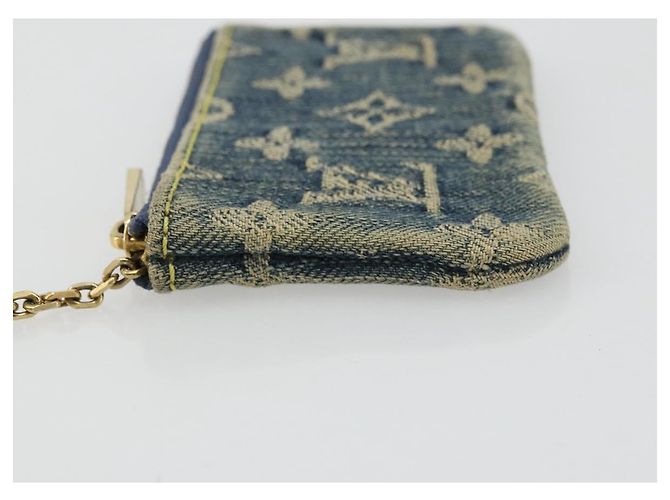LOUIS VUITTON Pochette Cles Monogram Denim Blu M95343 LV Auth 178632A - vista 4