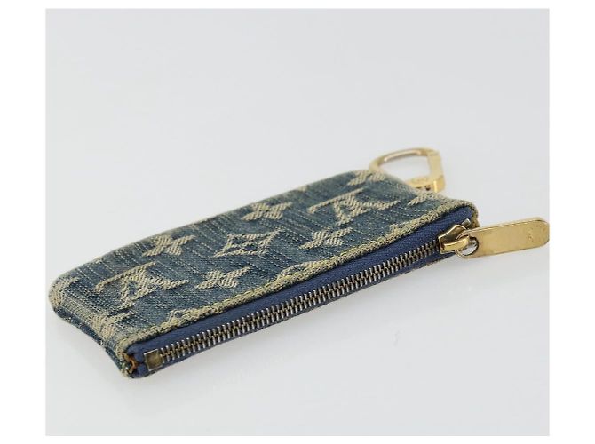 LOUIS VUITTON Pochette Cles Monogram Denim Blu M95343 LV Auth 178632A - vista 5