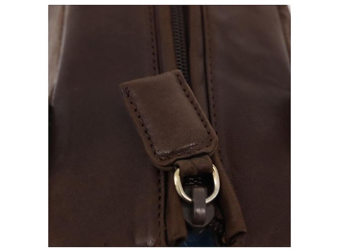 Borsa PRADA in pelle marrone oro Auth bs34862 D'oro - vista 10
