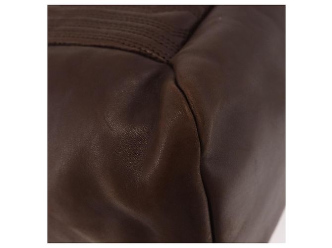 Borsa PRADA in pelle marrone oro Auth bs34862 D'oro - vista 16