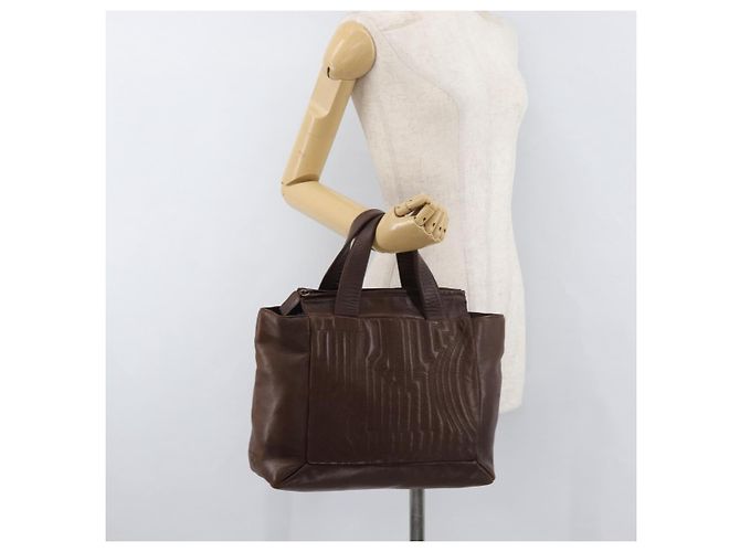Borsa PRADA in pelle marrone oro Auth bs34862 D'oro - vista 23