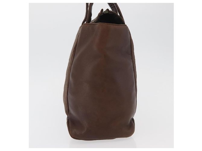 Borsa PRADA in pelle marrone oro Auth bs34862 D'oro - vista 3