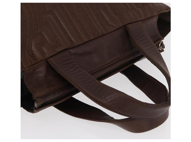 Borsa PRADA in pelle marrone oro Auth bs34862 D'oro - vista 6