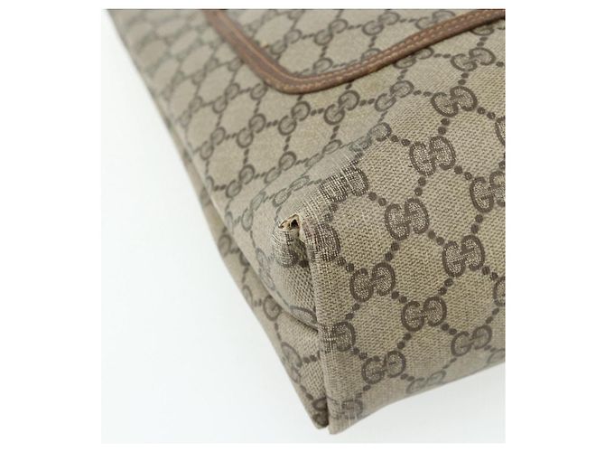 BORSA GUCCI GG Supreme Web Sherry Line PVC Beige Rosso Verde 89 02 003 Auth bs34909 - vista 11
