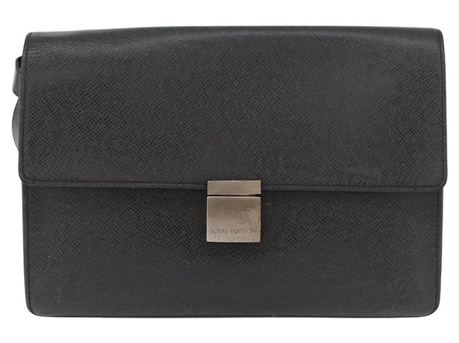 LOUIS VUITTON Clutch Selenga in pelle Taiga Ardoise M30782 LV Auth ka4213 Grigio - vista 13