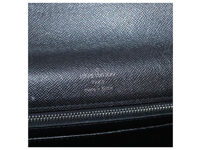 LOUIS VUITTON Clutch Selenga in pelle Taiga Ardoise M30782 LV Auth ka4213 Grigio - vista 19